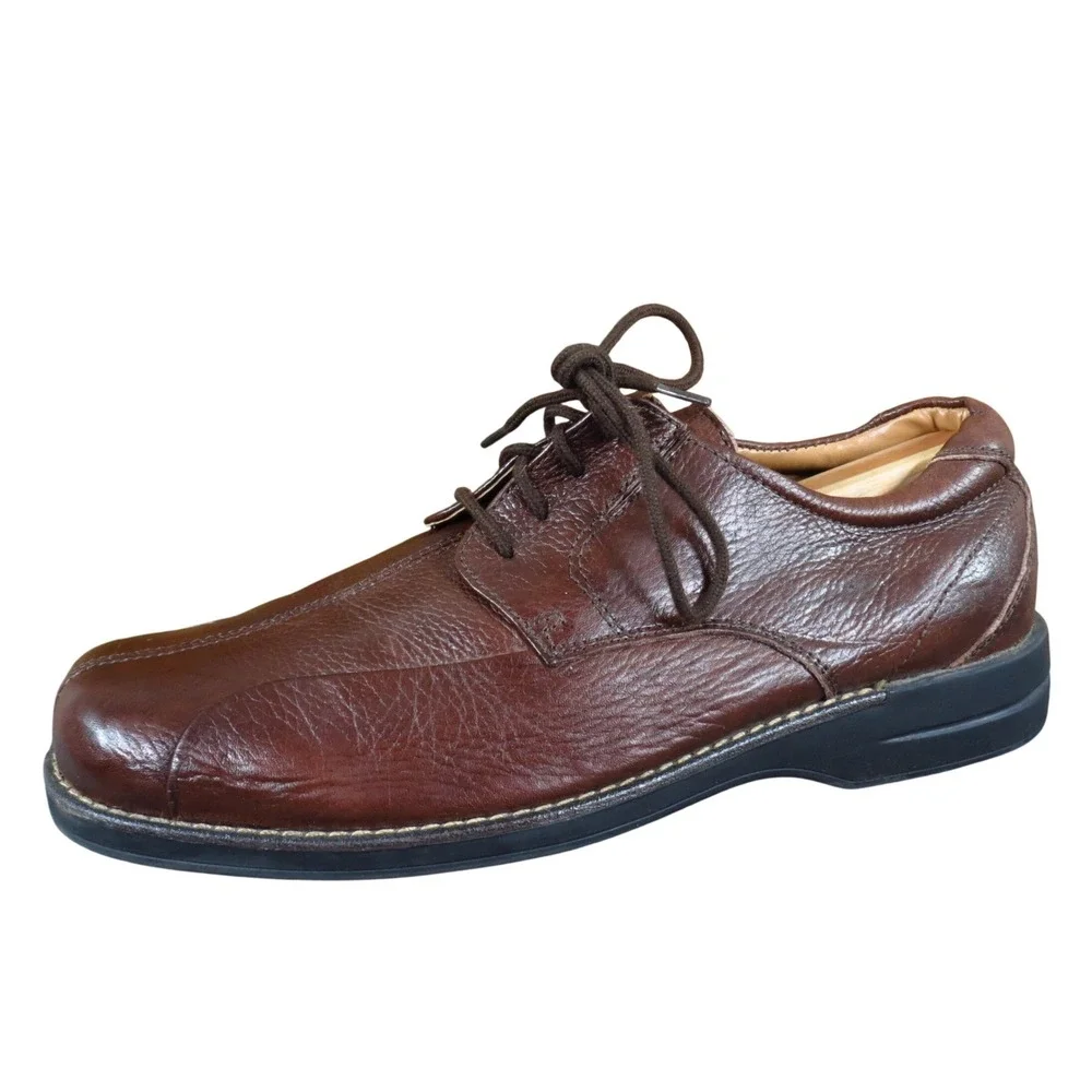 Bass Lex Men Oxford Shoes‎ Size 10 Wide Business Casual Brown Leather 1337-200